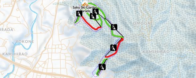 Piste map of the resort Saku Ski Garden Parada