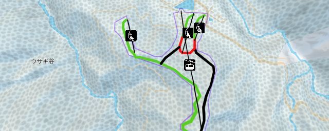 Piste map of the resort SAM Hakusan Ichirino Ski Resort