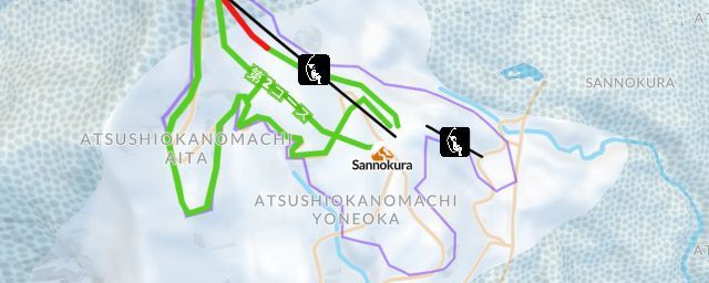 Piste map of the resort Sannokura