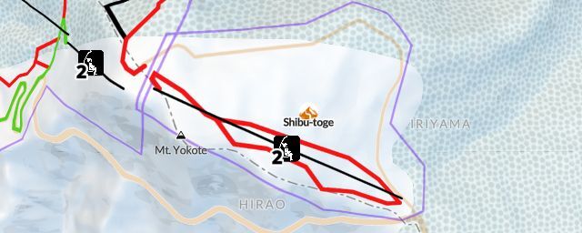 Piste map of the resort Shibu-toge