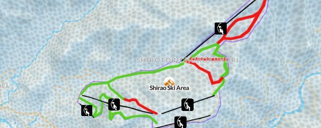 Piste map of the resort Shirao Ski Area