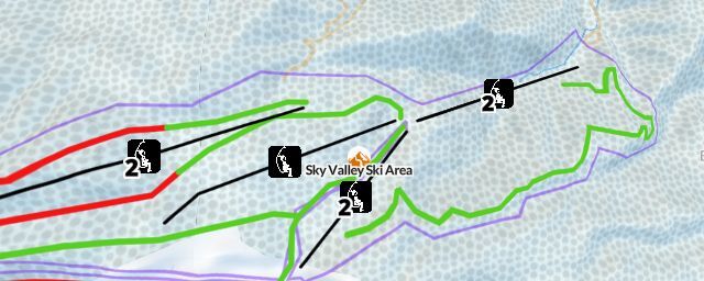 Piste map of the resort Sky Valley Ski Area