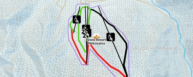 Piste map of the resort Snow Resort Nekoyama