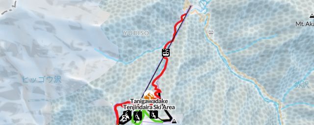 Piste map of the resort Tanigawadake Tenjindaira Ski Area
