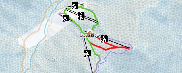 Piste map of the resort Utopia Saioto