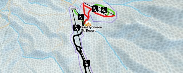 Piste map of the resort Wakasa Hyonosen Ski Resort