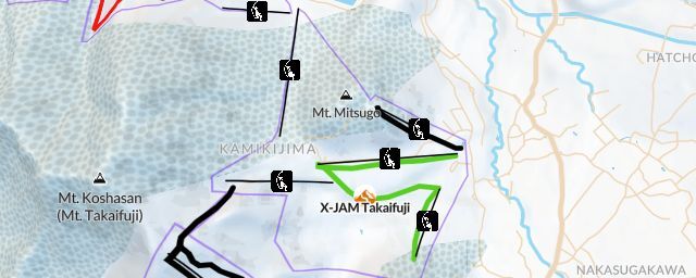 Piste map of the resort X-JAM Takaifuji