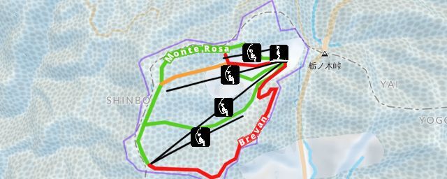 Piste map of the resort Yogo Kogen Resort