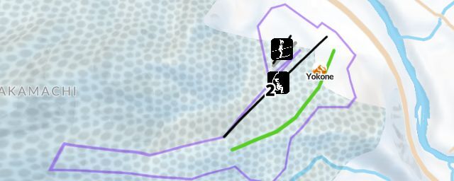 Piste map of the resort Yokone