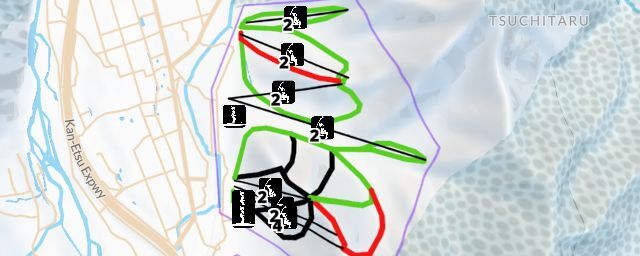 Piste map of the resort Yuzawa Nakazato Ski Resort