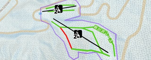 Piste map of the resort Zao Sarukura