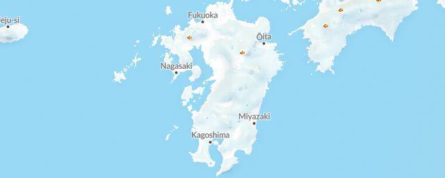 Piste map of the region Kyushu