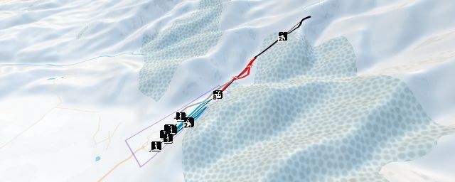 Piste map of the resort Ақ Бұлақ