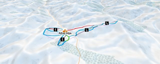Piste map of the resort Altay Alps