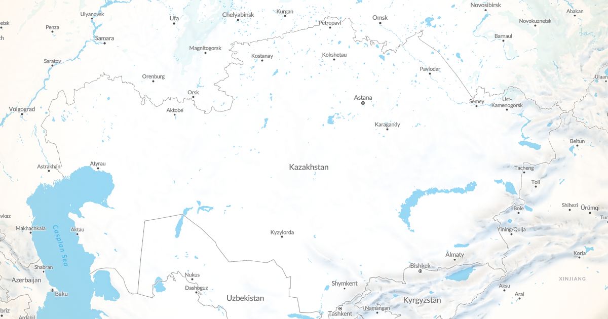 Map of Kazakhstan
