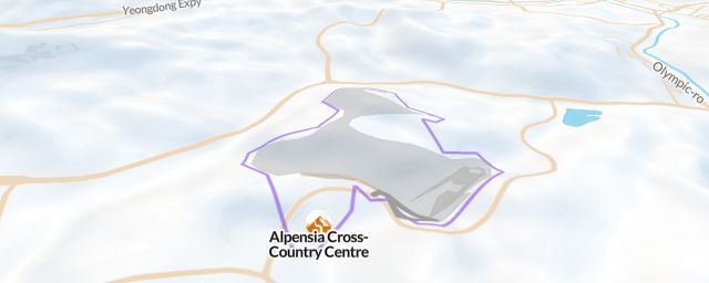 Piste map of the resort Alpensia Cross-Country Centre
