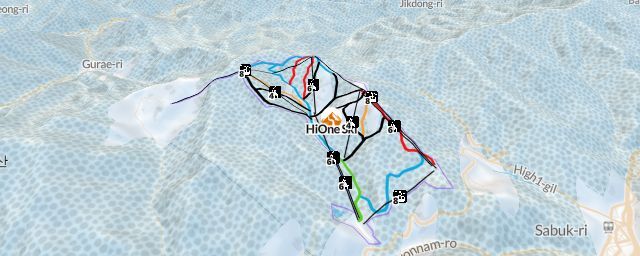 Piste map of the resort HiOne Ski