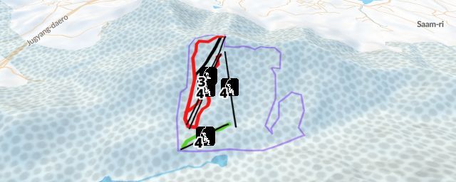 Piste map of the resort Yangji Pine Ski Resort