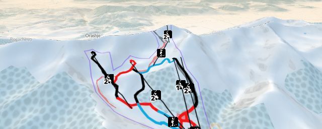 Piste map of the resort Ski Center Brezovica