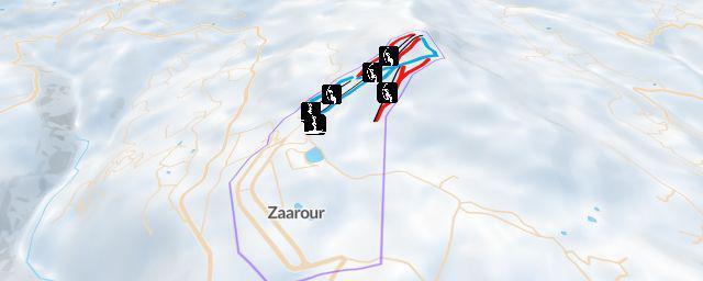 Piste map of the resort Zaarour Club