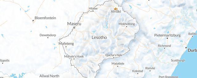 Piste map of the region Lesotho