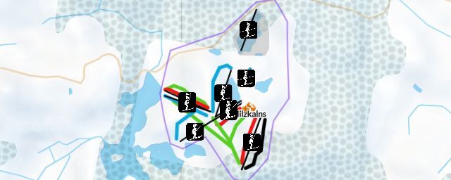 Piste map of the resort Milzkalns