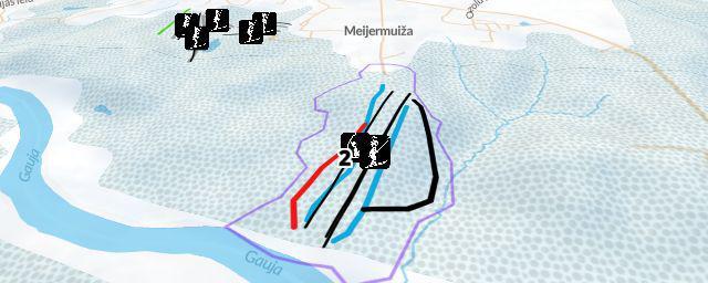 Piste map of the resort Ozolkalns