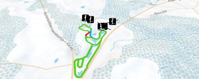 Piste map of the resort Reiņa trase