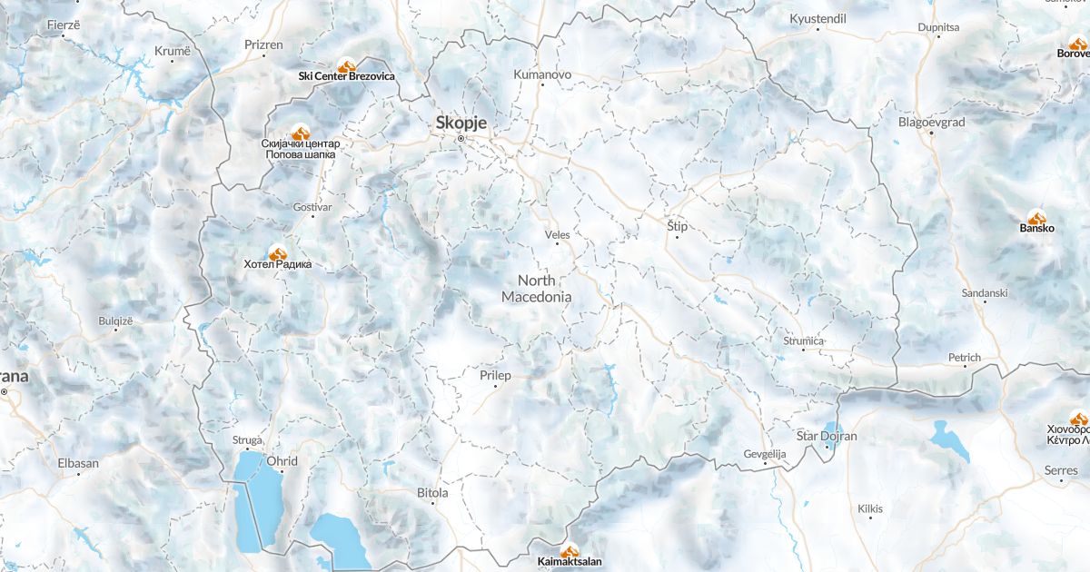 Map of North Macedonia