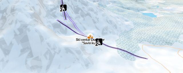 Piste map of the resort Ski centar Durmitor "Savin kuk"