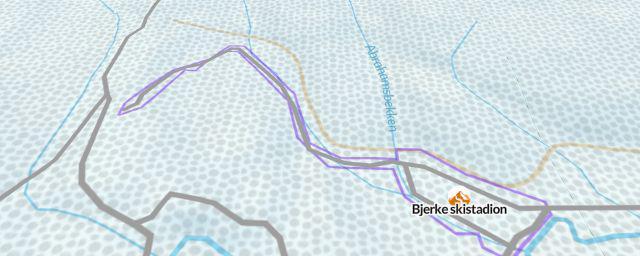 Piste map of the resort Bjerke skistadion