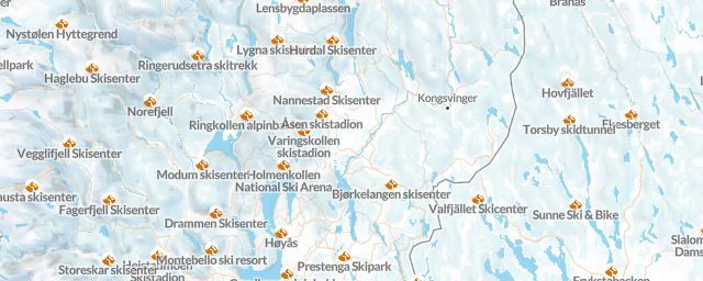 Piste map of the region Akershus