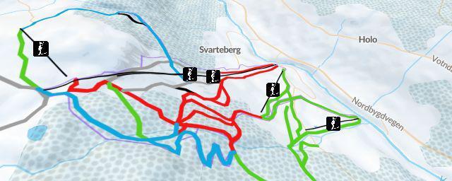 Piste map of the resort Ål skisenter