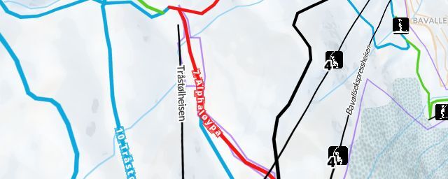 Piste map of the resort Alphapark
