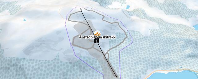 Piste map of the resort Ånstadblåheia skitrekk