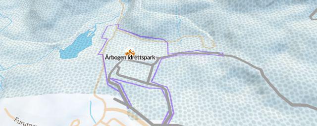 Piste map of the resort Årbogen Idrettspark