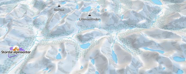 Piste map of the resort Arena Overøye Stordal Alpinsenter