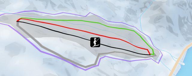 Piste map of the resort Bjørnestad Skisenter