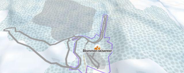 Piste map of the resort Blommen skisenter
