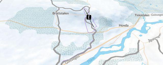 Piste map of the resort Brattstølen Skisenter