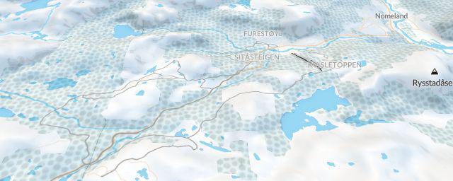 Piste map of the resort Brokke Alpinsenter