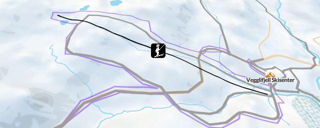 Piste map of the resort Vegglifjell Skisenter