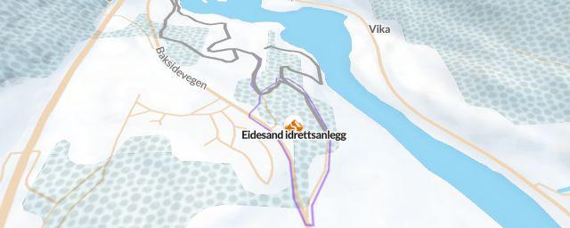 Piste map of the resort Eidesand idrettsanlegg