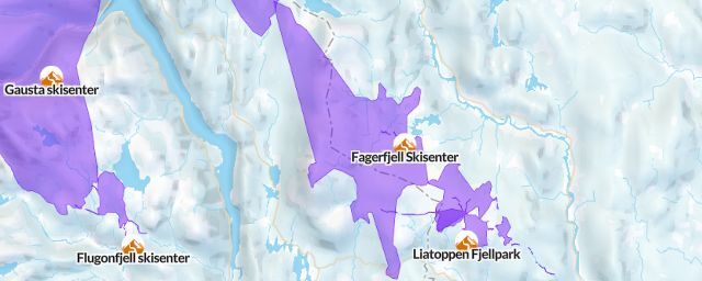 Piste map of the resort Fagerfjell Skisenter