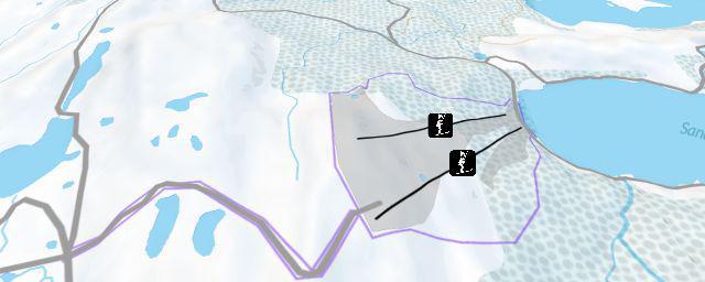 Piste map of the resort Fagerfjell skisenter