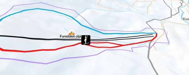 Piste map of the resort Furedalen alpin