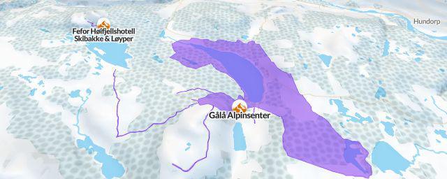 Piste map of the resort Gålå Alpinsenter