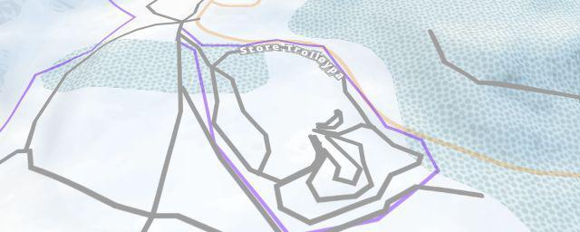Piste map of the resort Gråkallen skileik