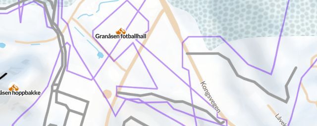 Piste map of the resort Granåsen fotballhall