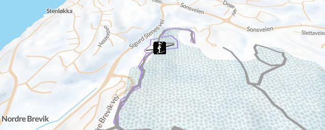 Piste map of the resort Grevlingen alpinbakke
